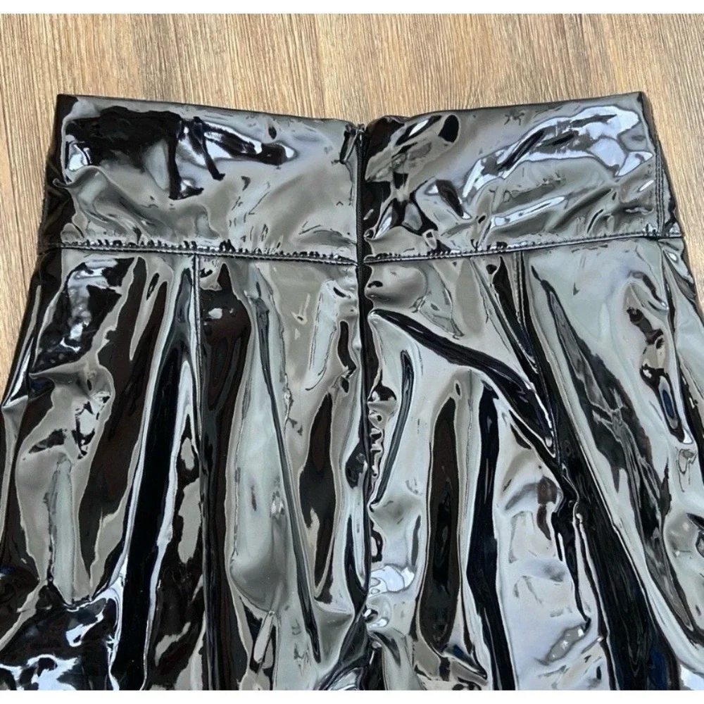 HOUSE OF CB Haridan Black Pleather High Waisted Leggings Pants Small